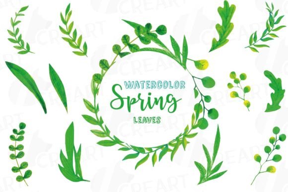 Elevate Your Creative Projects with Watercolor Spring Leaves Design Elements