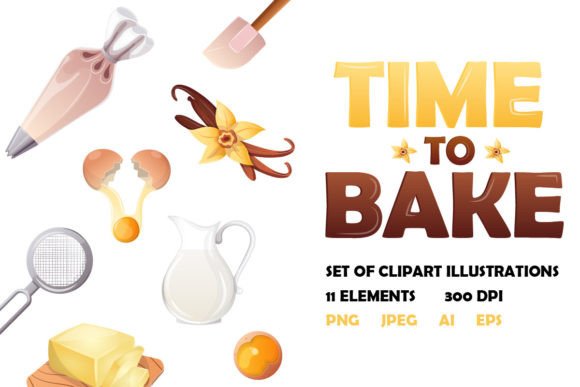 Elevating Visual Design with Versatile Baking Elements Clipart