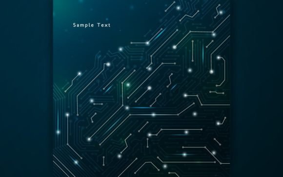 Evaluating the Abstract Blue Circuit Light Background for Digital Design