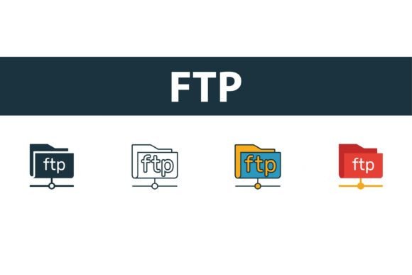 Ftp Icon Set: Versatile Vector Graphics