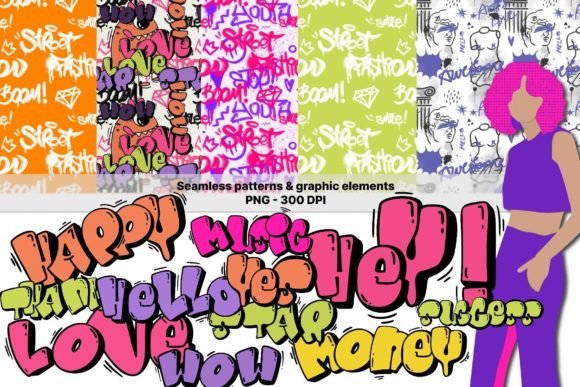 Graffiti Clipart & Street Art Patterns