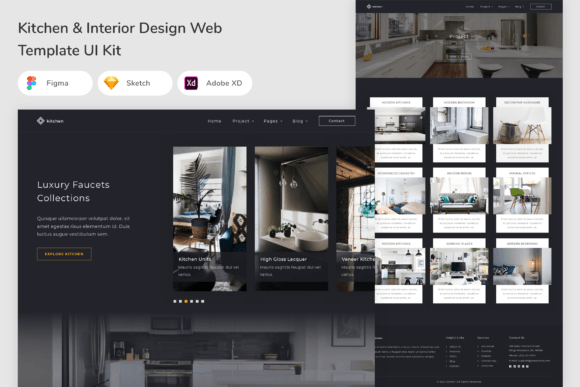 Kitchen Interior Design Web Template: A Modern Solution for Digital Showcases