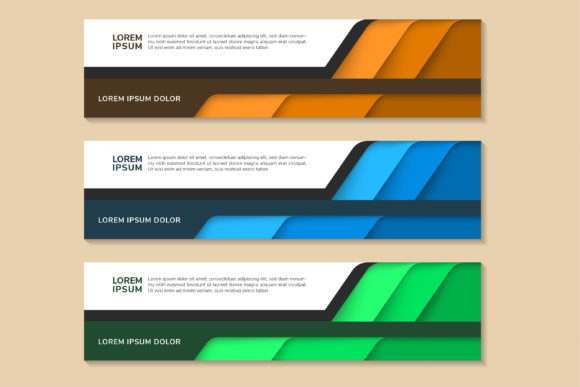 Mastering Visual Impact with Diagonal Element Abstract Horizontal Banners