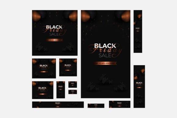 Maximize Your Black Friday Sales with a Versatile Discount Web Banner Set
