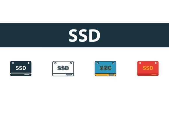 Modern SSD Icon Set for Web Design