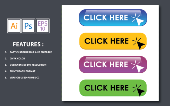 Optimize Your UI with a Click Here Vector Web Button